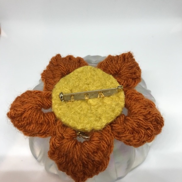 Handmade Crocheted Hat, Scarf & Flower Brooch - Picture 5 of 5